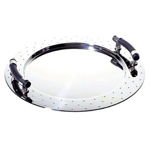 michael graves round tray stainless steel serving tray